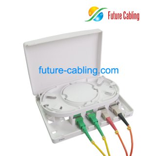 FTTH Terminal Box, 4 Ports, Suit for SC Fiber Optic Adapters
