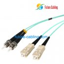 SC-ST 10 Gigabit Fiber Optic Patch Cable, Duplex, Multimode, 50/125um, OM3, 3.0m...