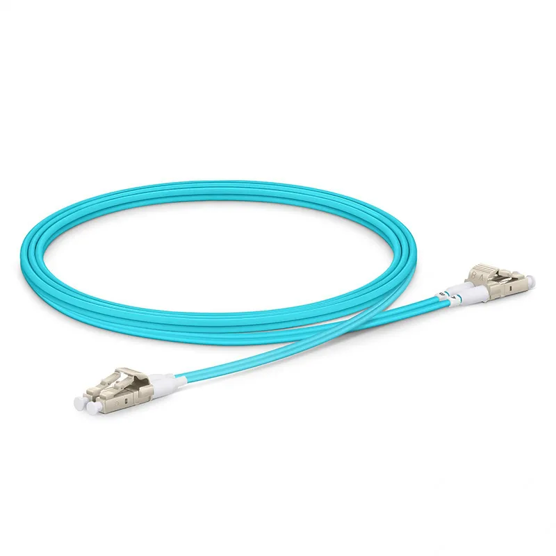 LCUPC-LCUPC Short Boot OM4 MM 50/125um Duplex OFNR Fiber Patch Cable 2.0mm