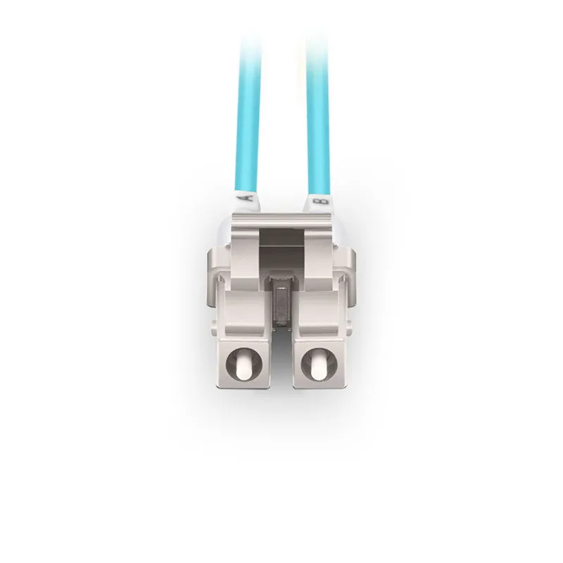 LCUPC-LCUPC Short Boot OM4 MM 50/125um Duplex OFNR Fiber Patch Cable 2.0mm