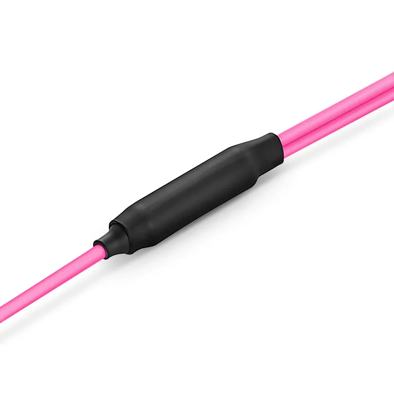 MTP® Breakout Cable, MTP®-24 UPC (Female) to 2 x MTP®-12 UPC (Female), 24 Fibers, Multimode (OM4), Plenum (OFNP), 0.35dB Max, Type A, Magenta