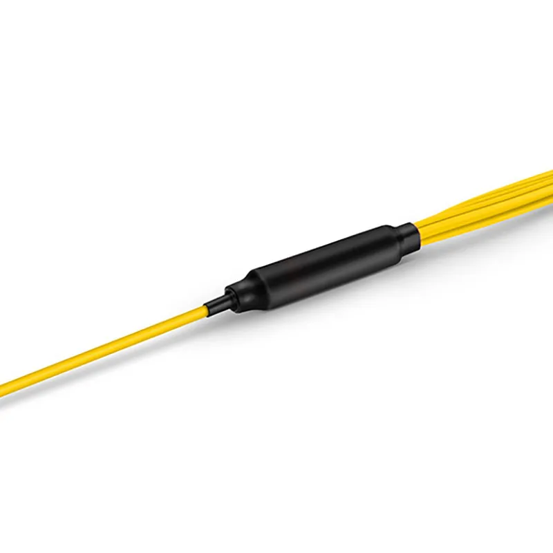MTP® Harness, MTP®-8 APC (Female) to 4 LC UPC Duplex, 8 Fibers, Single Mode (OS2), Plenum (OFNP), 0.35dB Max, Type B, Yellow