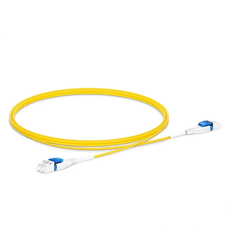 LC UPC to LC UPC Flat Clip Uniboot Duplex OS2 Single Mode Riser (OFNR) 2.0mm BIF Fiber Optic Patch Cable