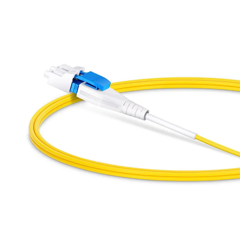 LC UPC to LC UPC Flat Clip Uniboot Duplex OS2 Single Mode Riser (OFNR) 2.0mm BIF Fiber Optic Patch Cable