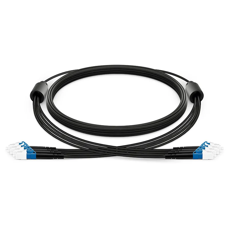 Customized Industrial Armored Fiber Patch Cable, 1-24 Fibers, Single Mode (OS2), LC/SC/ST/FC/LSH/MTP/IP67/ODC/YZC, TPU