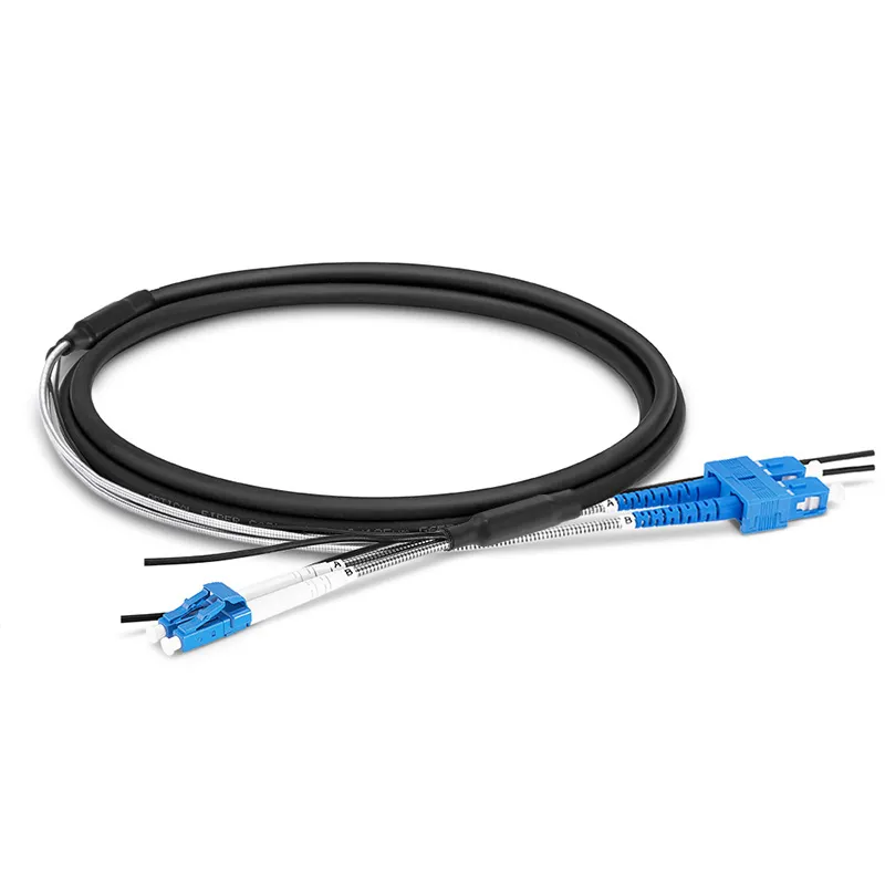 LC UPC to SC UPC Duplex OS2 Single Mode 7.0mm LSZH FTTA Outdoor Fiber Patch Cable for Base Station