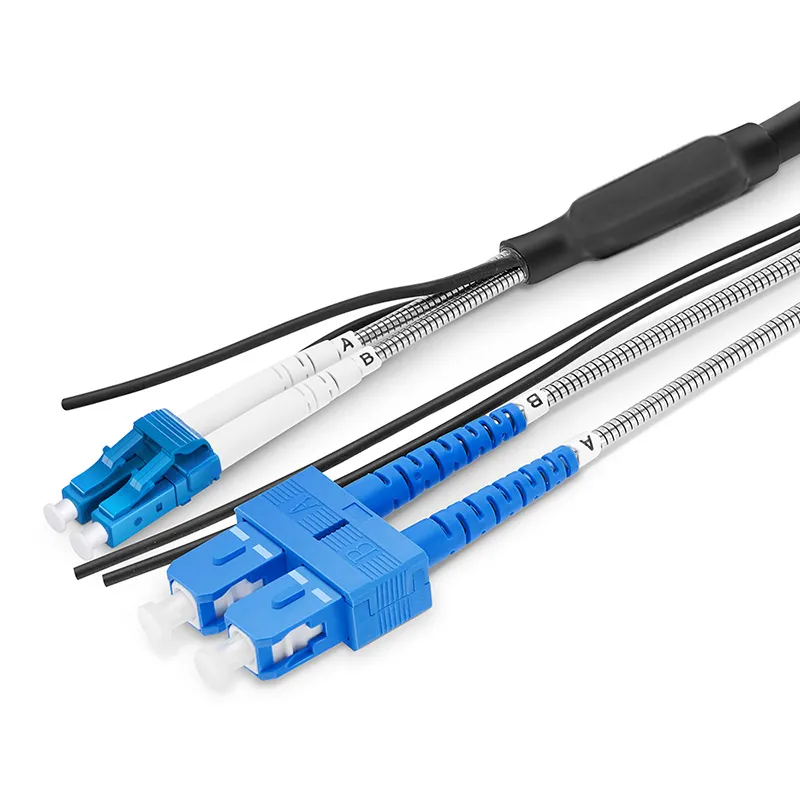 LC UPC to SC UPC Duplex OS2 Single Mode 7.0mm LSZH FTTA Outdoor Fiber Patch Cable for Base Station