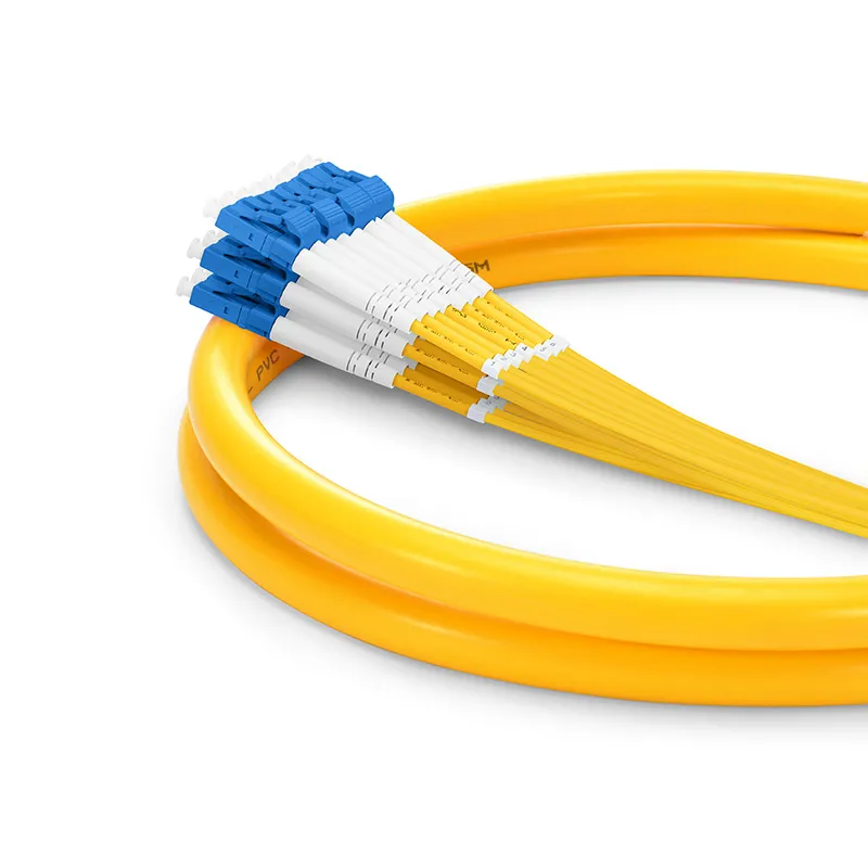 LC UPC to LC UPC Duplex OS2 Single Mode Riser (OFNR) 24 Fibers Indoor Tight-Buffered Breakout Cable