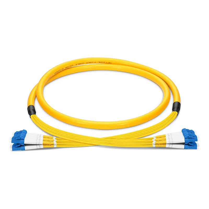 LC UPC to LC UPC Duplex OS2 Single Mode Riser (OFNR) 24 Fibers Indoor Tight-Buffered Breakout Cable