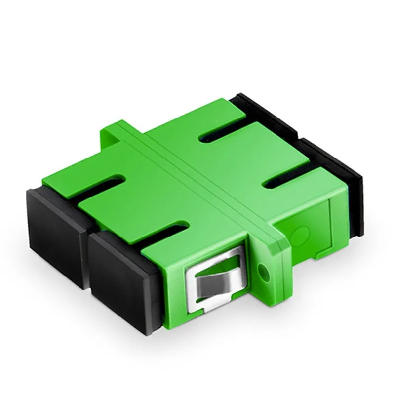 SC/APC to SC/APC Duplex OS2 Single Mode Fiber Optic Adapter/Coupler with Flange
