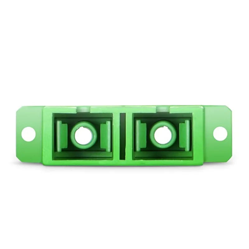 SC/APC to SC/APC Duplex OS2 Single Mode Fiber Optic Adapter/Coupler with Flange