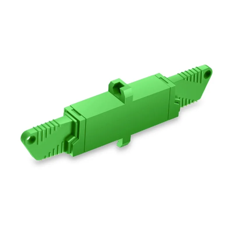 LSH/APC to LSH/APC Simplex OS2 Single Mode Plastic Fiber Optic Adapter/Coupler with Flange