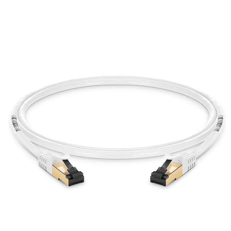 3ft (0.9m) Cat8 28AWG Snagless Shielded (S/FTP) PVC CM Ethernet Network Patch Cable, Off-White